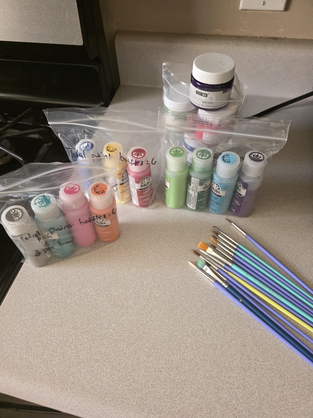 Acrylic Paint & Brushes